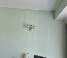 Decorated room with clean finish